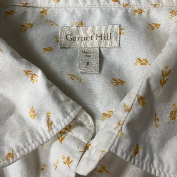 Garnet Hill floral print shirt - excellent condition - Picture 3 of 4